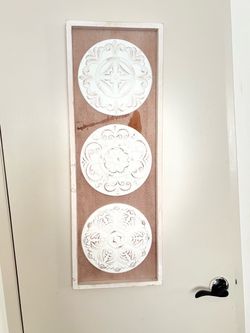 Farmhouse Wood Framed Medallion Wall Art