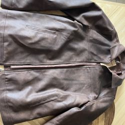 Men’s Manly Faux Leather Jacket Medium