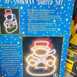 Vintage  Christmas  Light  Decoration  Snowman 