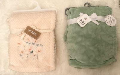 2 New Nice Baby Blankets