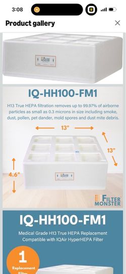 Filter-Monster Branded Medical Grade Replacement Filter Compatible with IQAir HealthPro Series