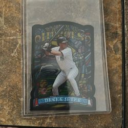 Derek Jeter stained-glass-like design Baseball Card OBO