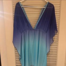 Ombré blue cover up