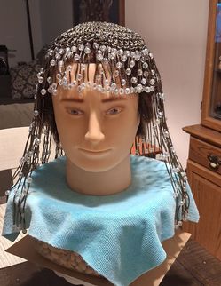 Crystal Beaded Chain Headpiece Cap