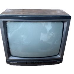 Vintage Magnavox RR1337-W101 Color CRT TV Gaming Wood Grain No Remote Tested