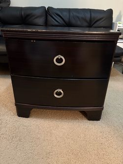 Small dresser, black with two drawers