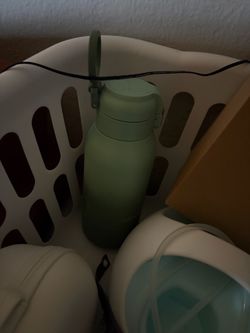 Sage Green Insulated Water Bottle with Carry Loop