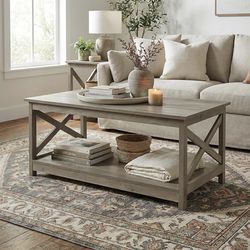 Coffee Table, Modern Farmhouse Wood