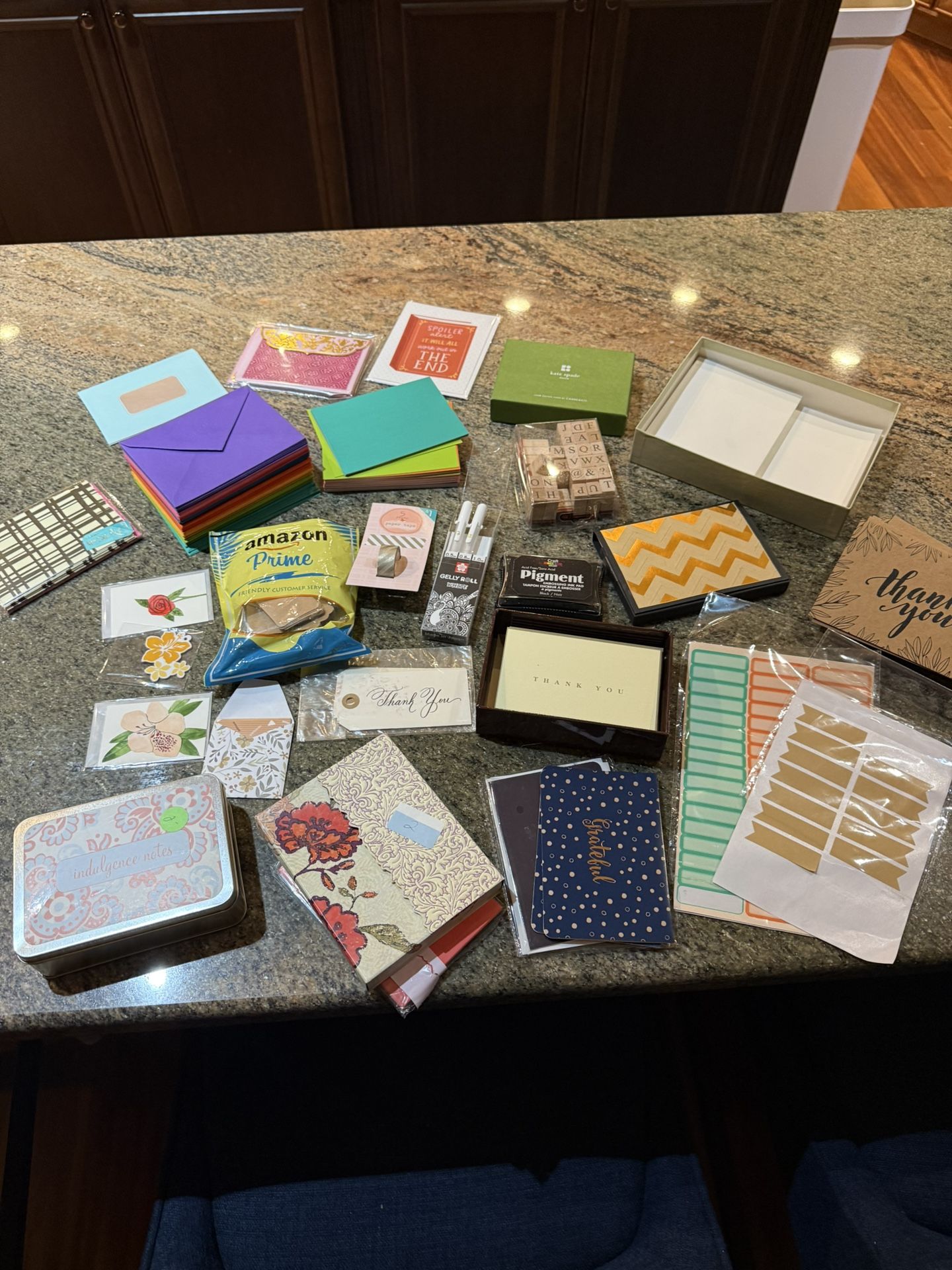 Huge Stationery Card Lot Envelopes Notes Thank You Cards Stickers Craft Set