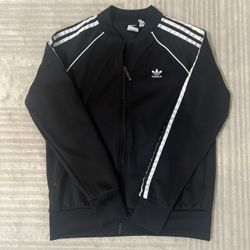 Women’s clothing Adidas Black Track Zip Up Sweater Size Medium 