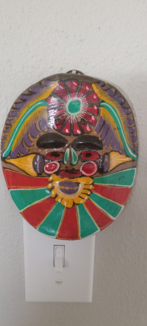 Vintage Mexican Terracotta Mask Approximately 5x5.5 