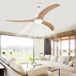 Dexmalle 52 In. Solid Wood Blades Ceiling Fan NEW