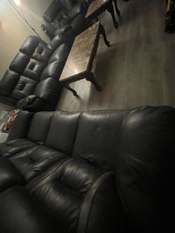 Really good couches it’s leather and tables