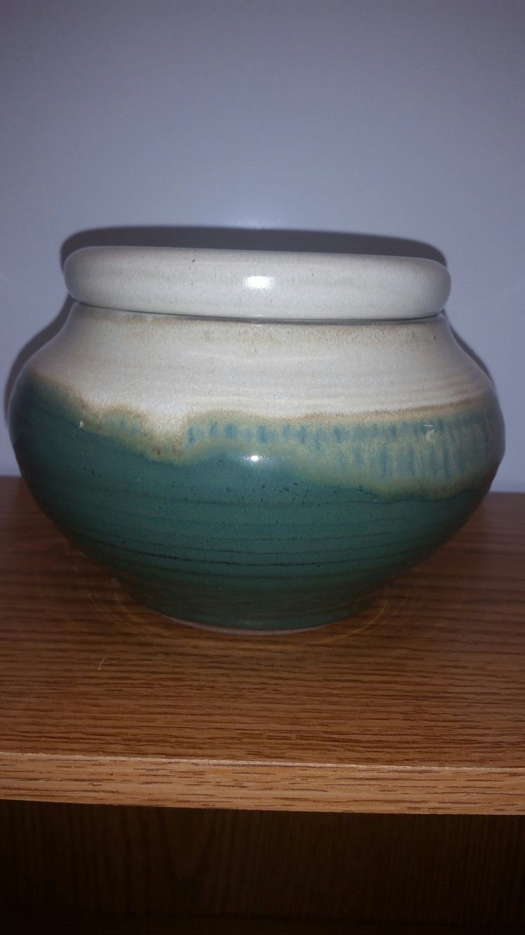 Glazed Clay Flower Pot