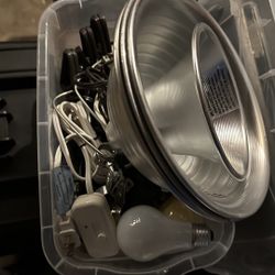 Extension Cords + Hanging Socket Garage Lights 