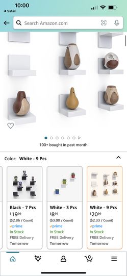 9 Piece Floating Shelves (white)