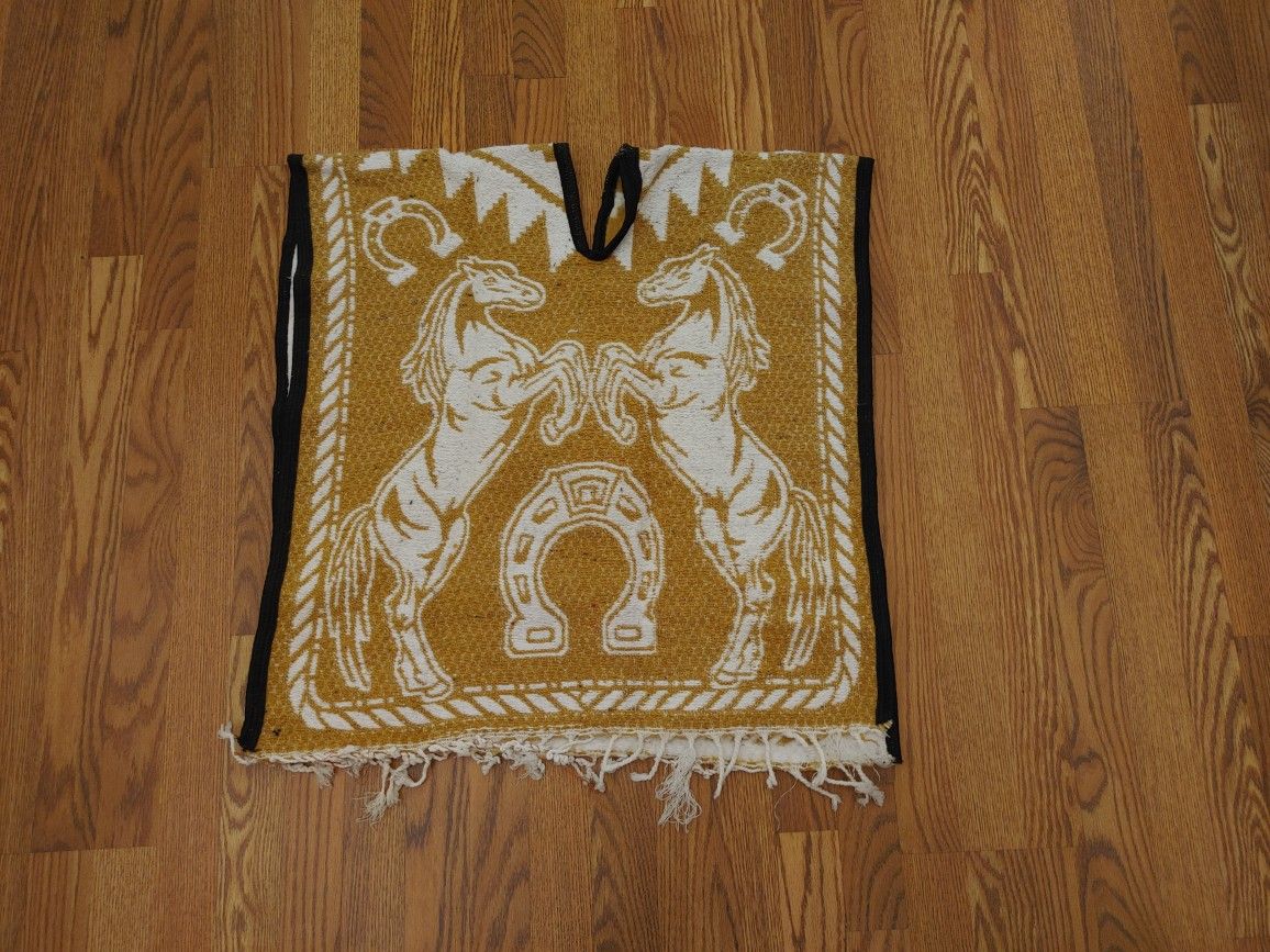 Yellow And White Poncho (Children's Size)