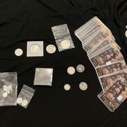 Silver Bars, Coins.