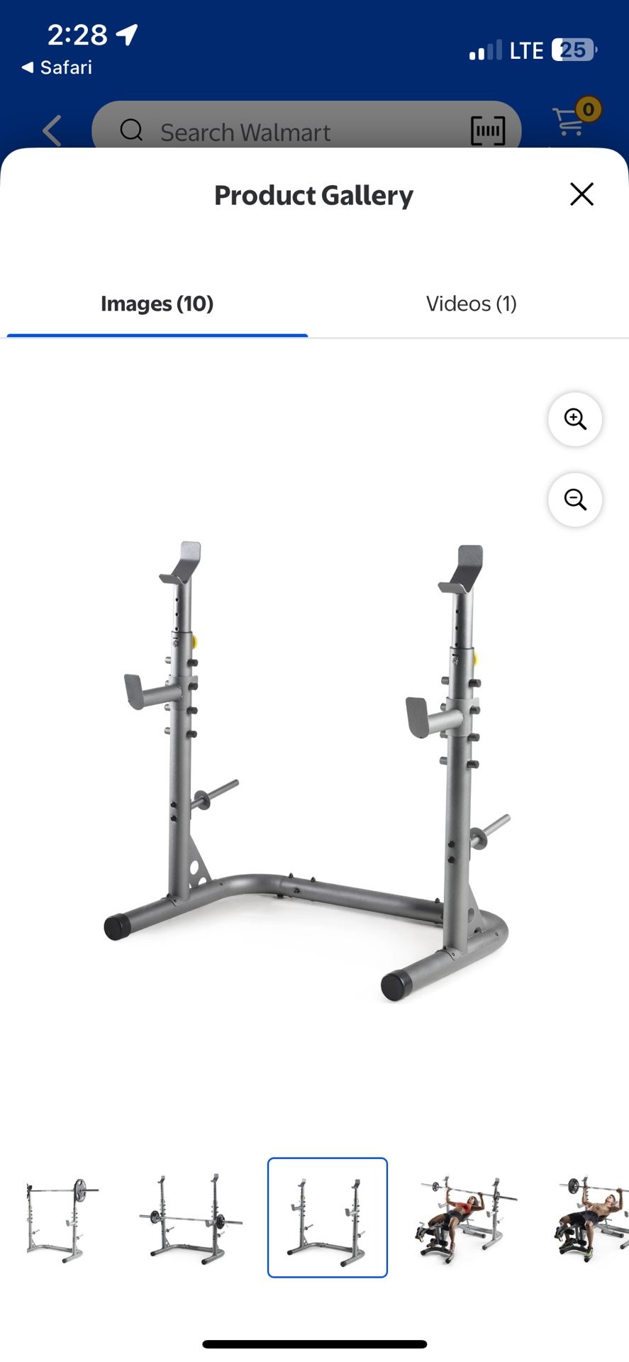 Weider XRS 20 Olympic Squat Rack with 300 Lb. Weight Limit