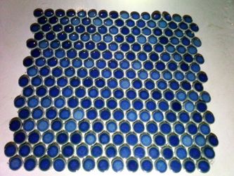 Mosaic Blue Penny Rounds 