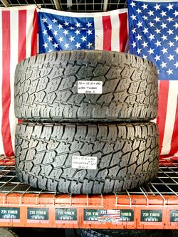 ✅ 2 USED TIRES LT35X12.50R20 NITTO TERRA GRAPPLER G2 ALL TERRAIN OFF-ROAD 35/12.50R20