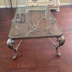 Large Brass Cocktail Table 