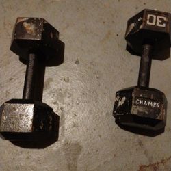 (2) 30 Lbs Dumbbells