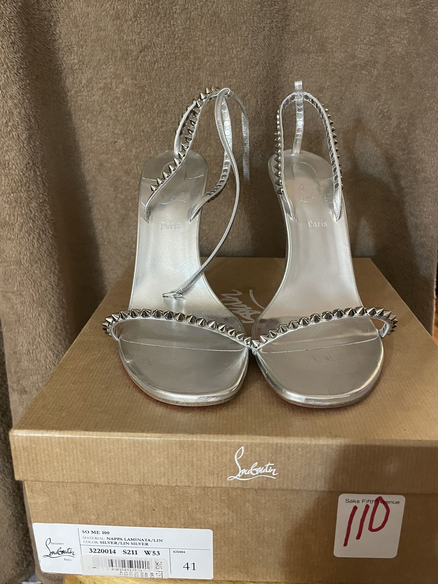  Christian Louboutin So Me 100-Silver 