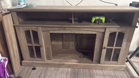 Walnut entertainment stand