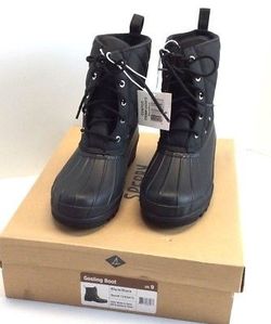 Sperry Women's Gosling Duck Rain BOOTS Black 100 Authentic US Size 9