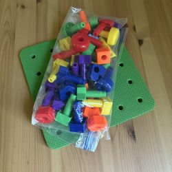 Toddler Preschool Kids Counting Shapes Motor Skills Educational Pegboard With Rainbow Pegs 