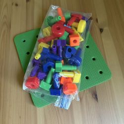 Toddler Preschool Kids Counting Shapes Motor Skills Educational Pegboard With Rainbow Pegs 