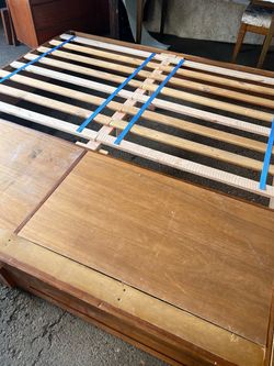 Teak king size platform bed frame