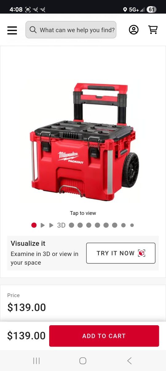 Milwaukee Rolling Packout Box Tool Box