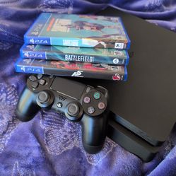 PS4 Slim 1TB Bundle - 1TB Model + Controller + 3 Games (Clean & Tested)