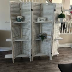 Wall Divider With Shelves