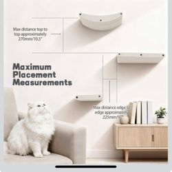 Brand new! Cat Wall Shelves Pet Wall Furniture for Small and Large Cats, PET Climbing Wall System for Climbing, Playing & Resting (Beige)
