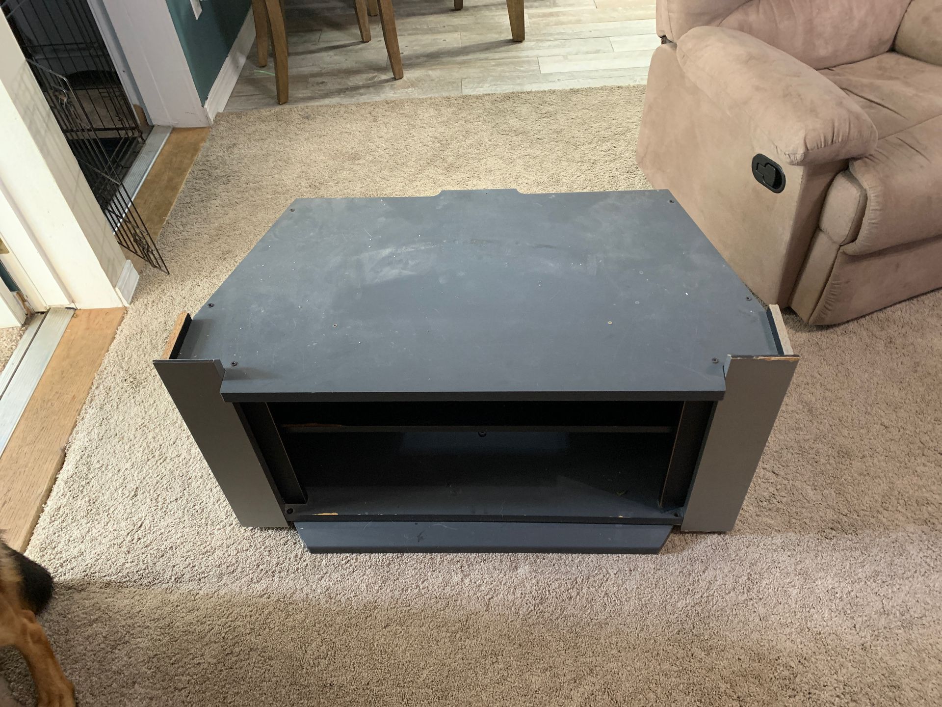 Free 37 1/2 inch grey TV stand