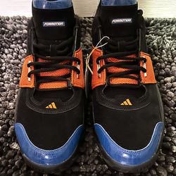 New Adidas Agent Gil Restomod “Knicks” Black and Orange Sneakers with Blue Croc