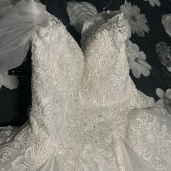 Brand new wedding Dress And veil For Sale