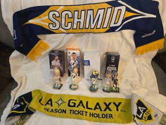 Los Angles Galaxy Bobblehead Scarf Lot Cosmo Rues Keane Rodgers Dia De Muertos