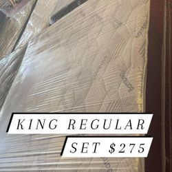 King Regular Mattress Set 