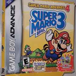 Super Mario Advance 4 Super Mario Bros. 3 Gameboy Advance Complete With Manual and Level Card