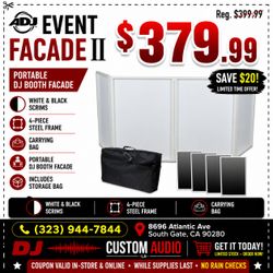 ADJ Event Facade II White & Black Light Weight SteelFrame Carryng Case Fascade 🚨 Payment Options Available 🚨 No Credit Needed 🚨