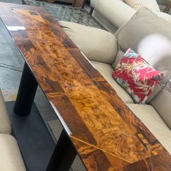 1970’s Italian Burlwood Vintage Console 