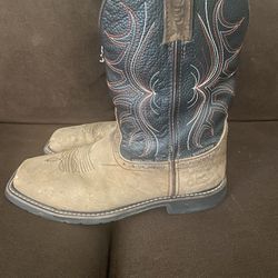 justin boots waterproof steel toe Size 10