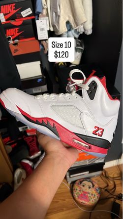 Jordan 5 fire red size 10