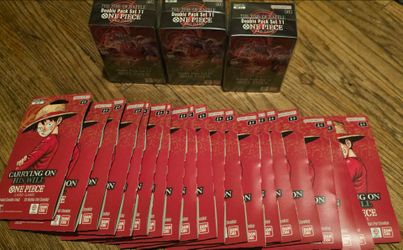 One Piece OP13 SLEEVED BOOSTERS/ OP16  DOUBLE PACK SET 11
