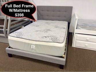 GREAT DEAL !!! New Full bed frame with Foam mattres
