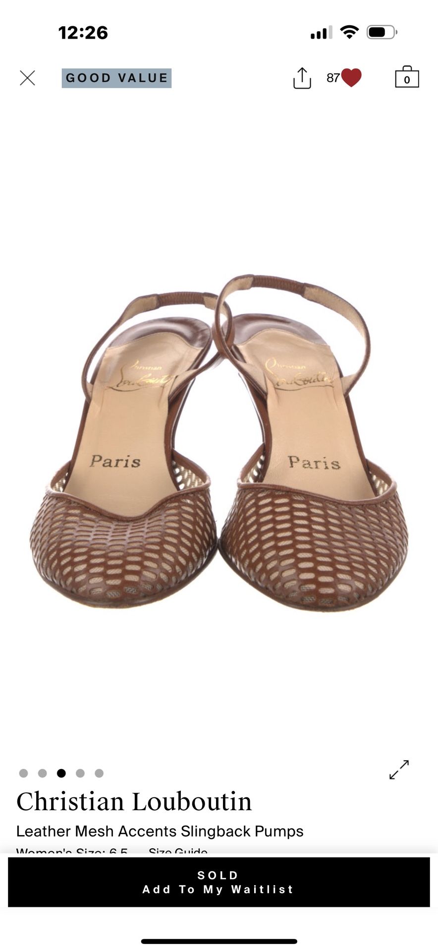 Christian Louboutin Sling back Heels